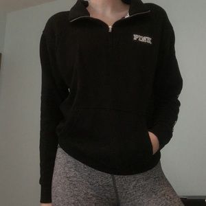Victoria’s Secret Pink black quarter zip